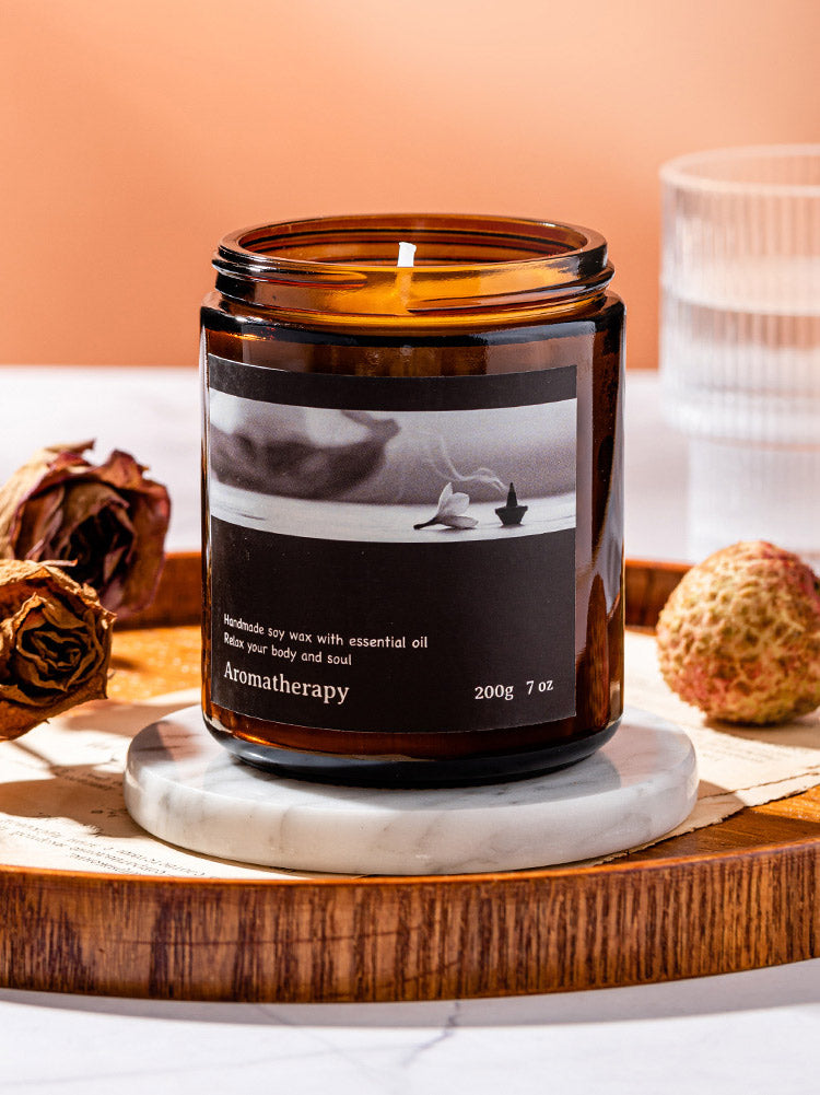 Amber Glass Soy Candle – 200g | Soul Asylum, Airy Garden, Sacred Forest