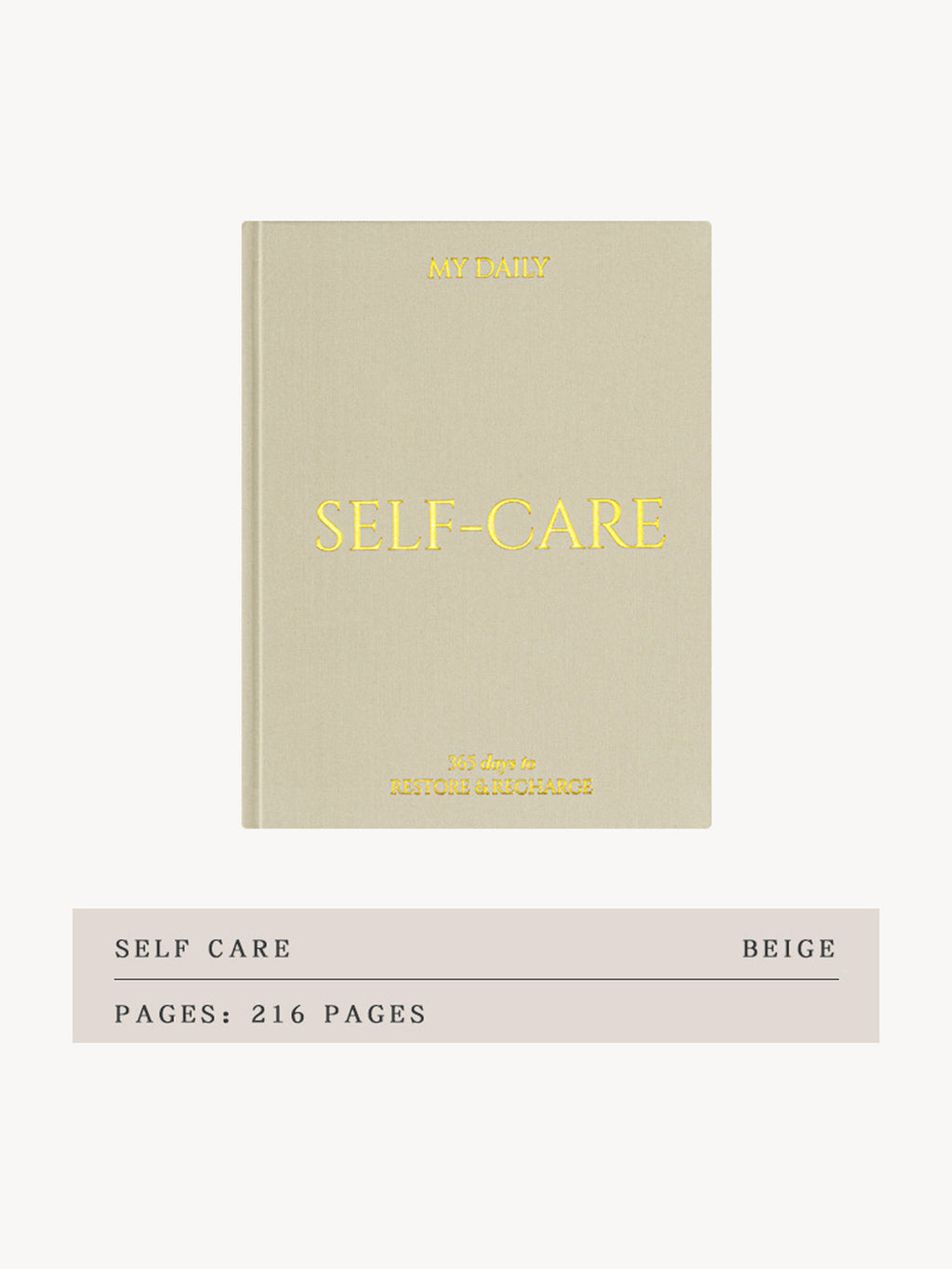 365 Days of Self-Care Journal – A5 Daily Wellness & Habit Tracker | Beige, Grey, Blue, Pink