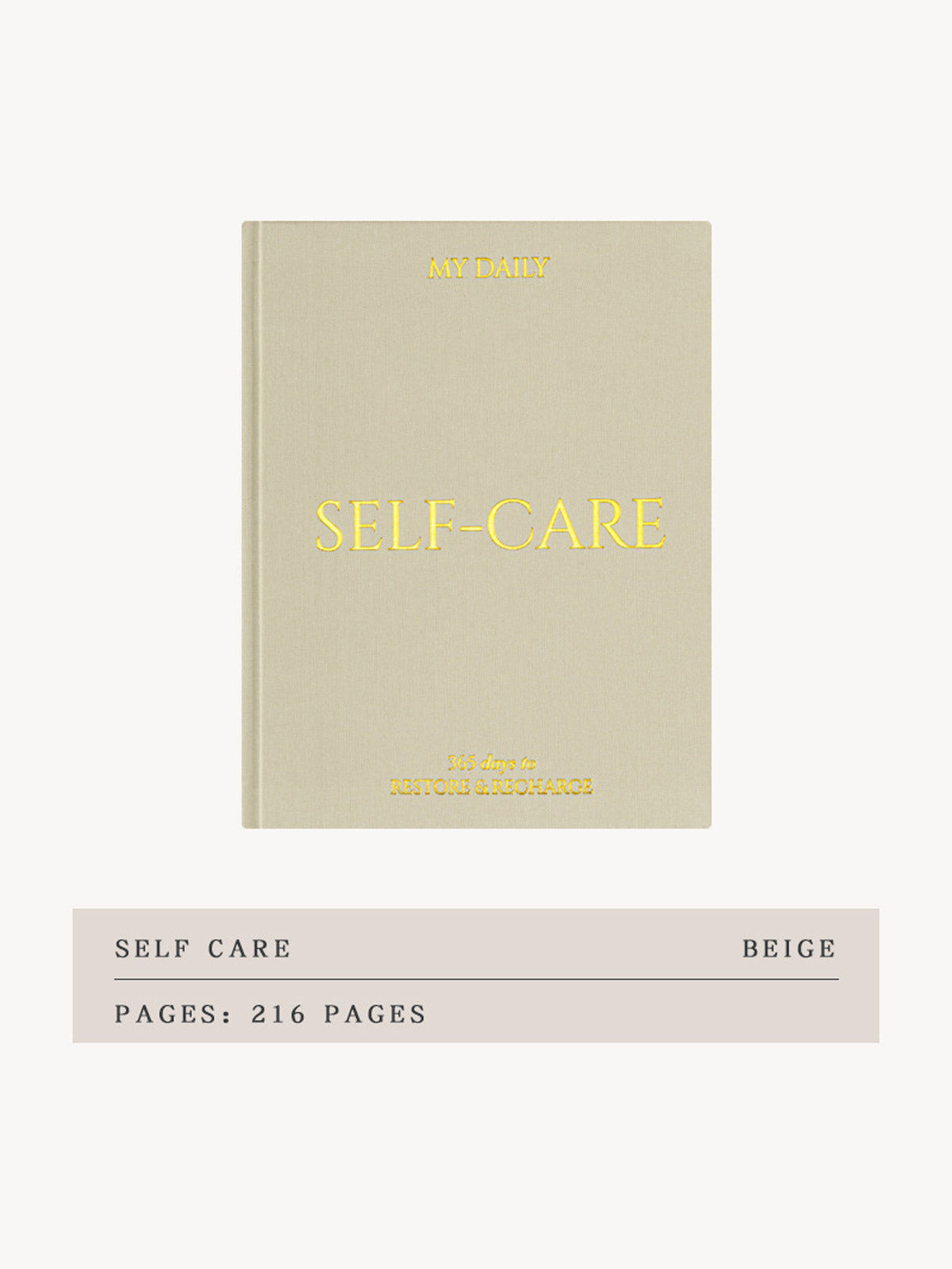 365 Days of Self-Care Journal – A5 Daily Wellness & Habit Tracker | Beige, Grey, Blue, Pink