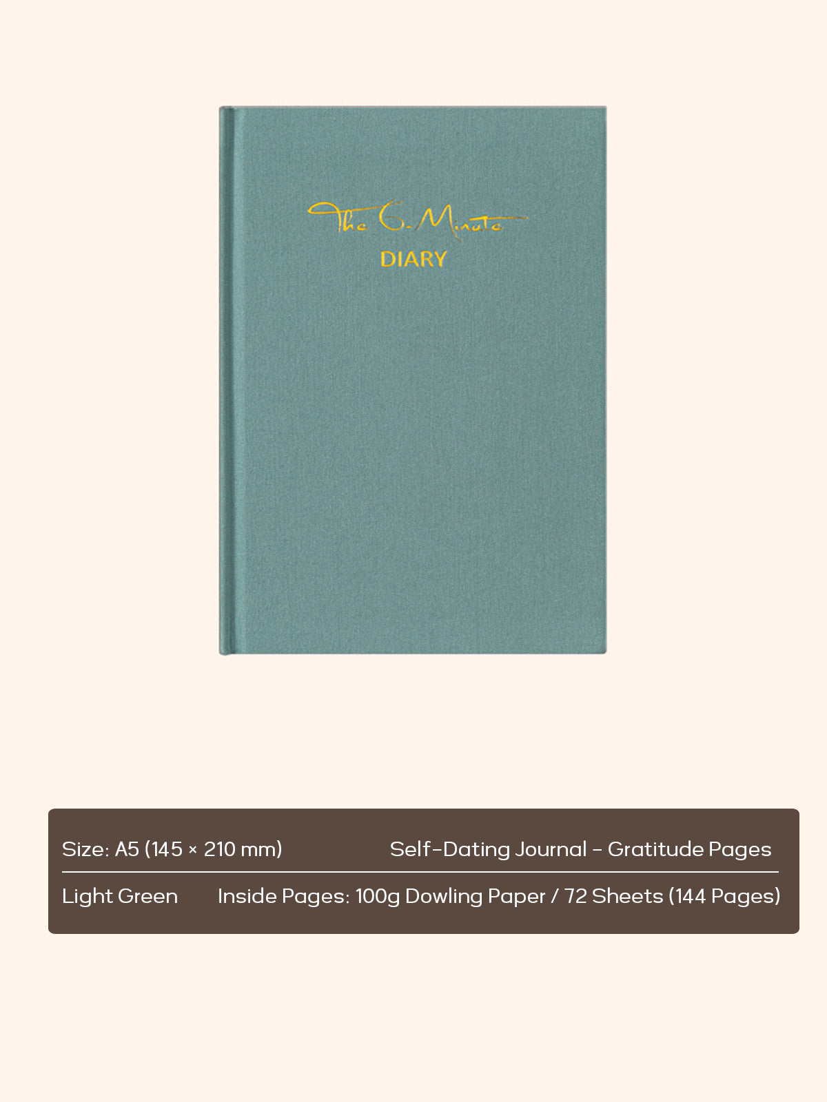 A5 Undated Gratitude Planner – 6-Minute Daily Gratitude Journal