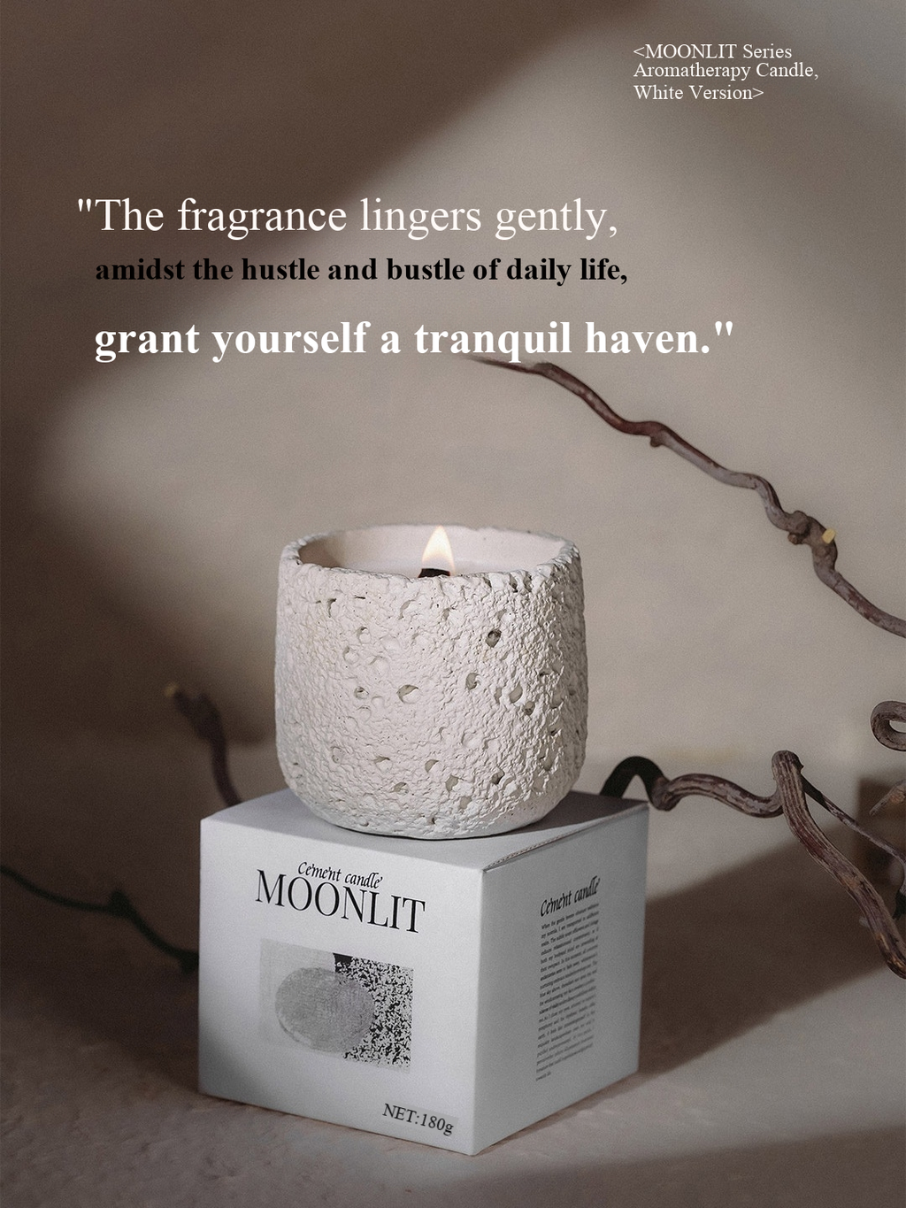 Moonlit Moments Wood Wick Soy Candle – Lavender & Gardenia Scents