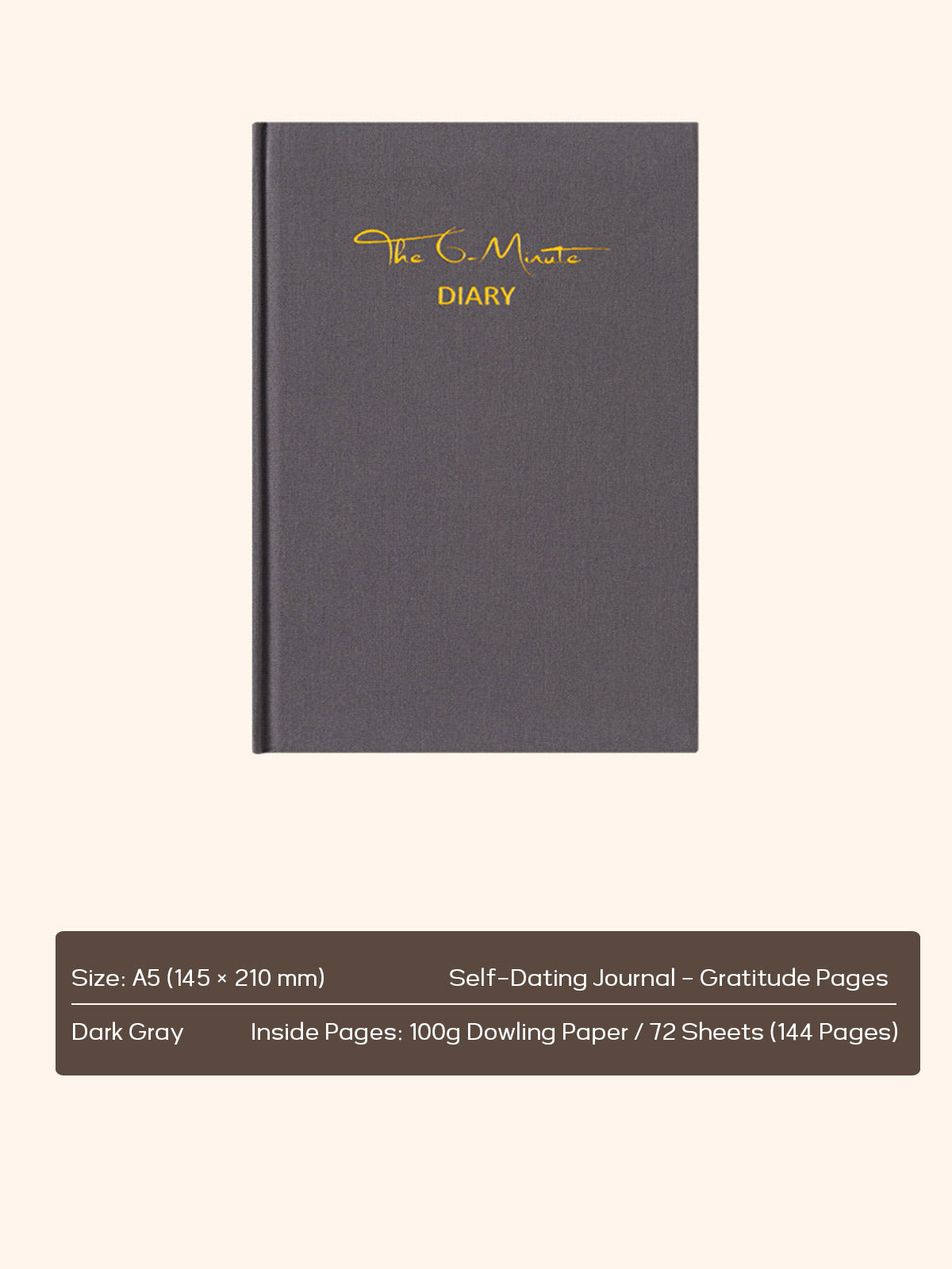 A5 Undated Gratitude Planner – 6-Minute Daily Gratitude Journal