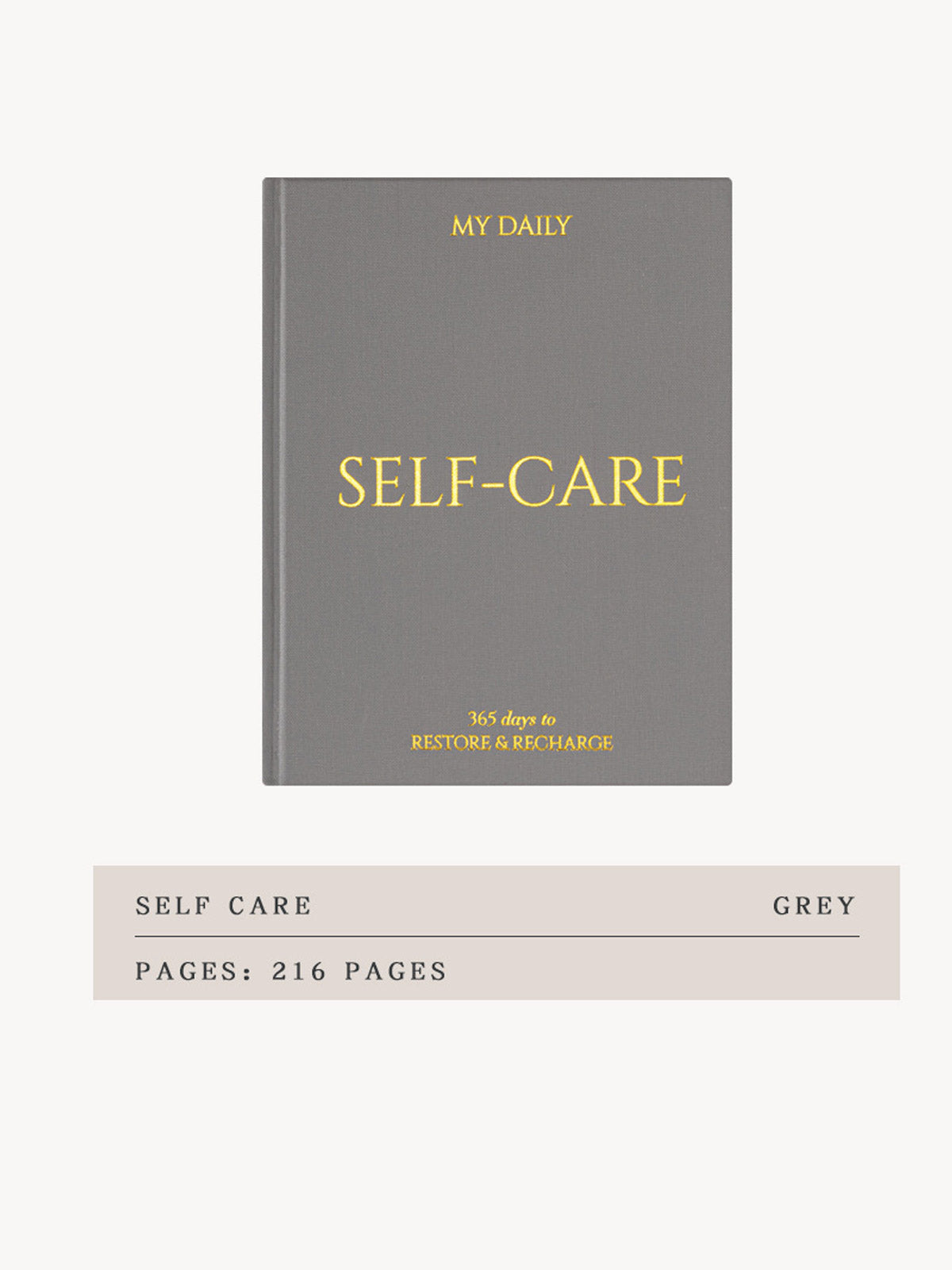 365 Days of Self-Care Journal – A5 Daily Wellness & Habit Tracker | Beige, Grey, Blue, Pink