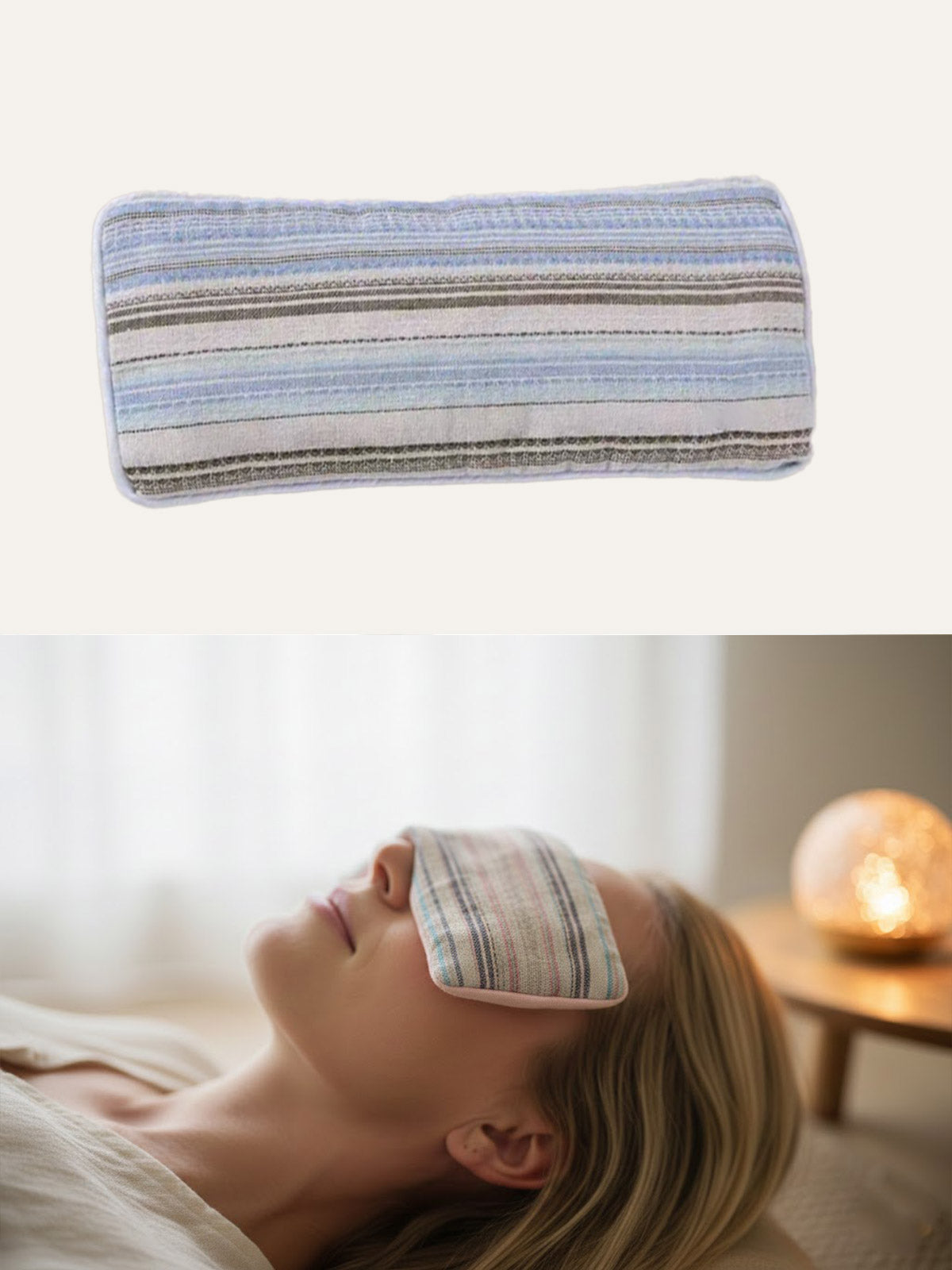 Linen Weighted Eye Pillow – Lavender / Sandalwood / Rose / Chrysanthemum with Cassia Seeds