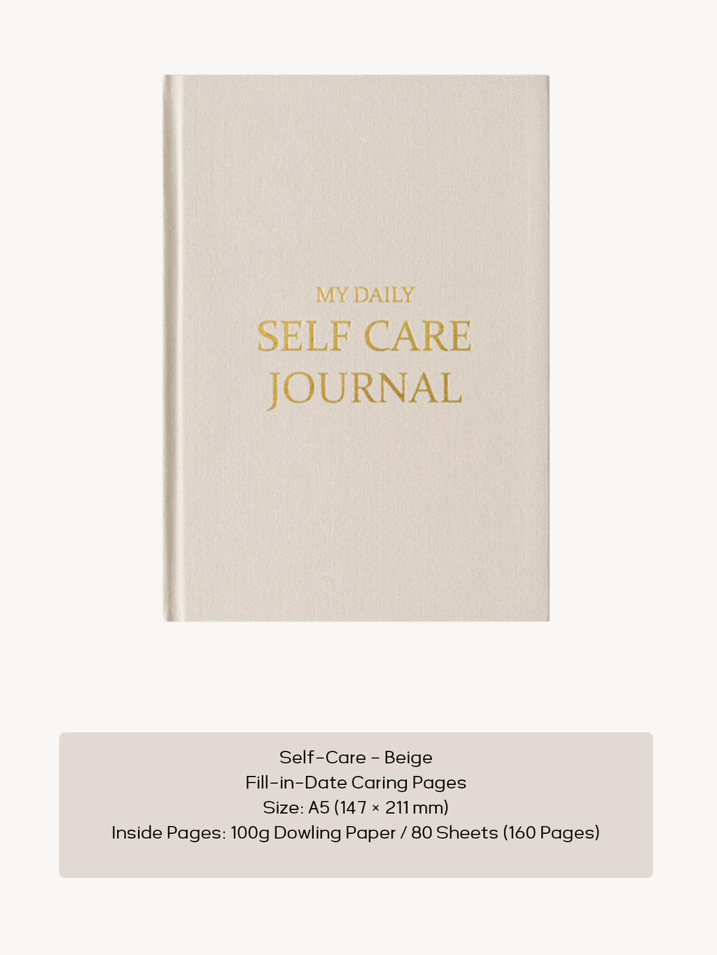 A5 Self-Care & Mindfulness Planner – Undated Daily Meditation Journal | Linen Hardcover