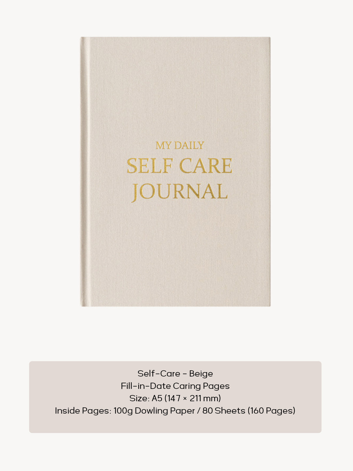 A5 Self-Care & Mindfulness Planner – Undated Daily Meditation Journal | Linen Hardcover