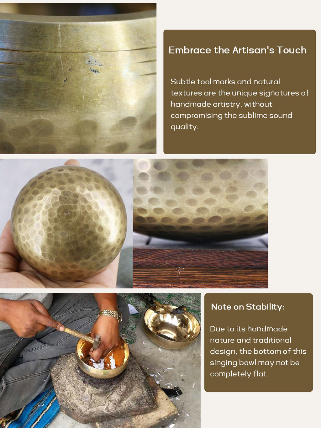 Hand-Hammered Singing Bowl with Textured Design – 9.5 / 12 / 15 cm | Meditation & Healing