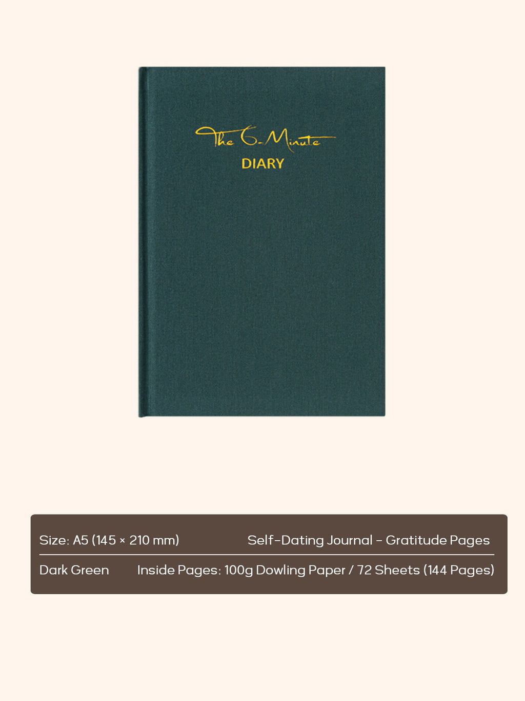 A5 Undated Gratitude Planner – 6-Minute Daily Gratitude Journal