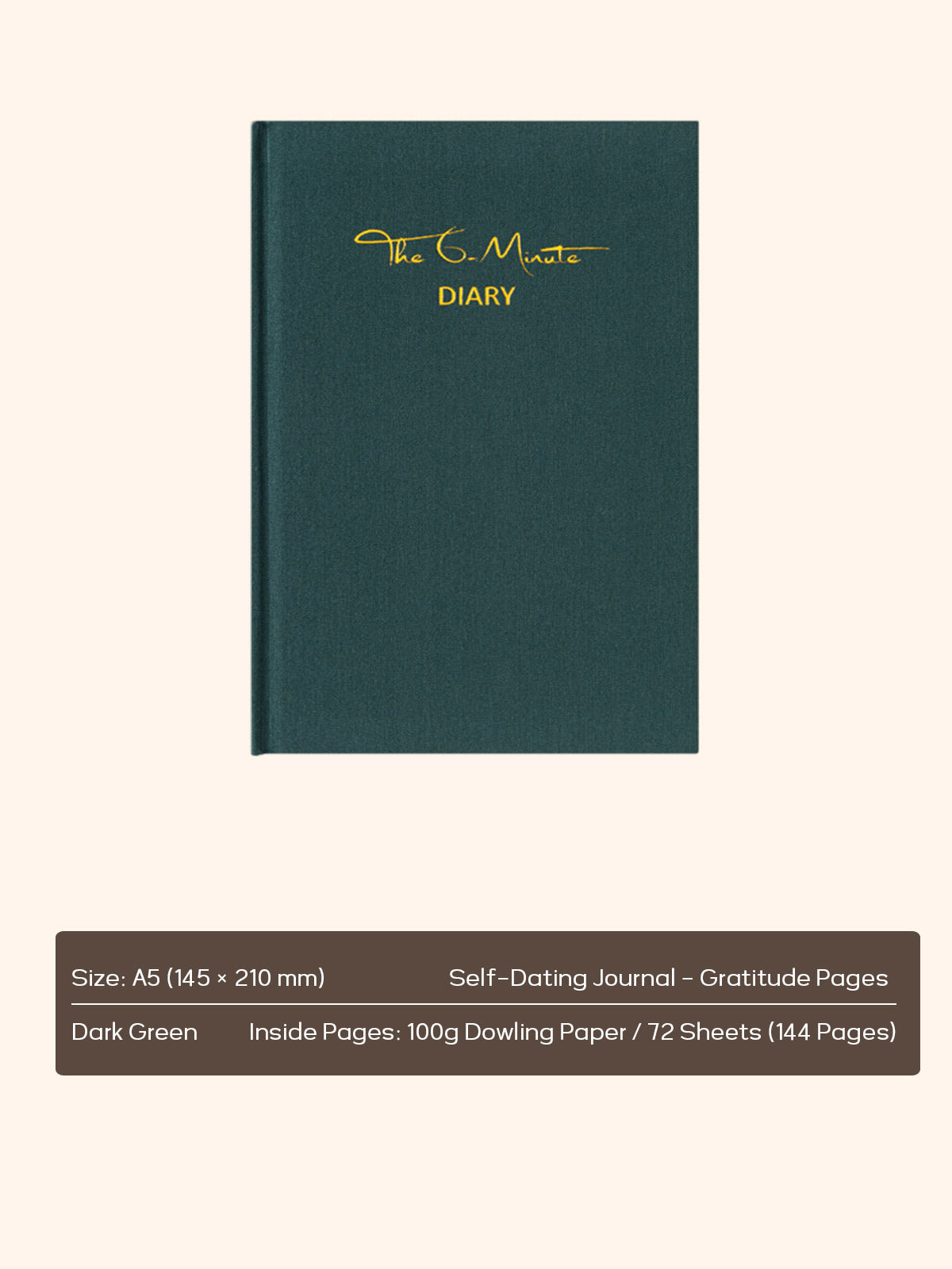 A5 Undated Gratitude Planner – 6-Minute Daily Gratitude Journal