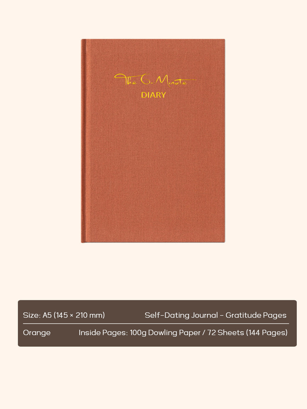 A5 Undated Gratitude Planner – 6-Minute Daily Gratitude Journal