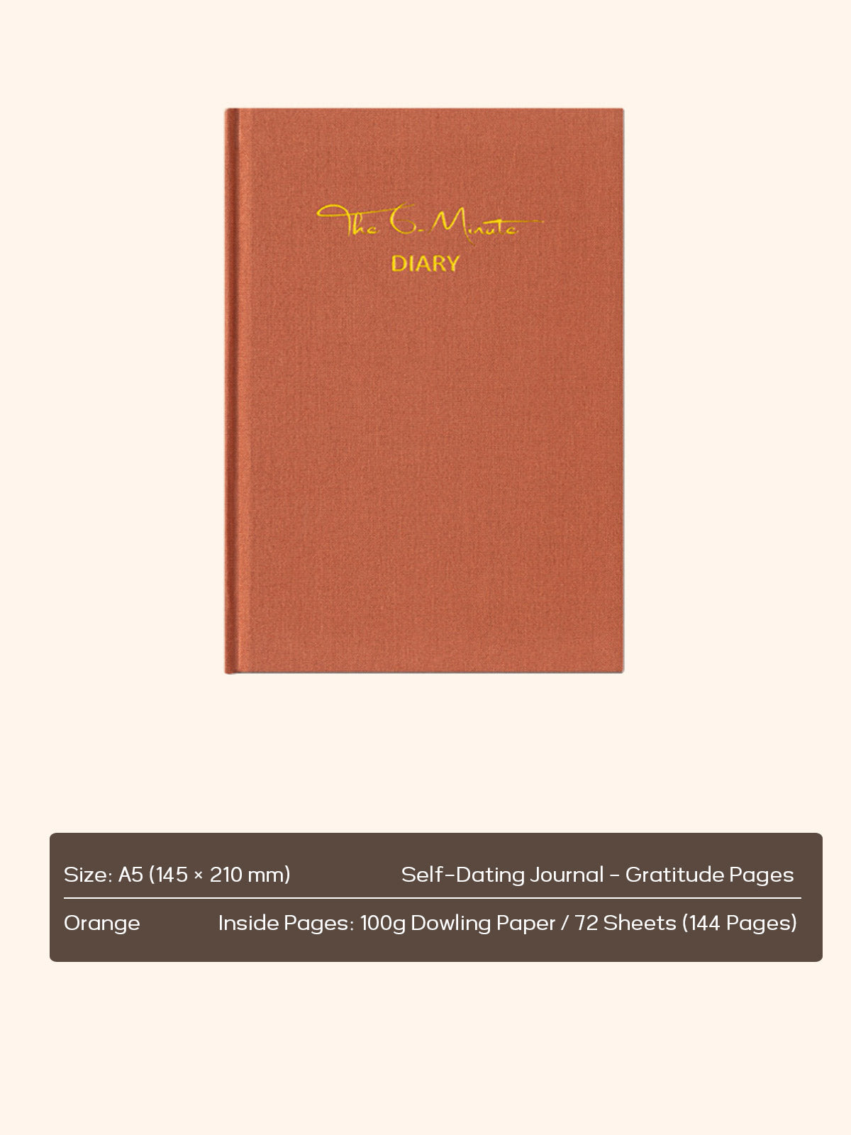 A5 Undated Gratitude Planner – 6-Minute Daily Gratitude Journal