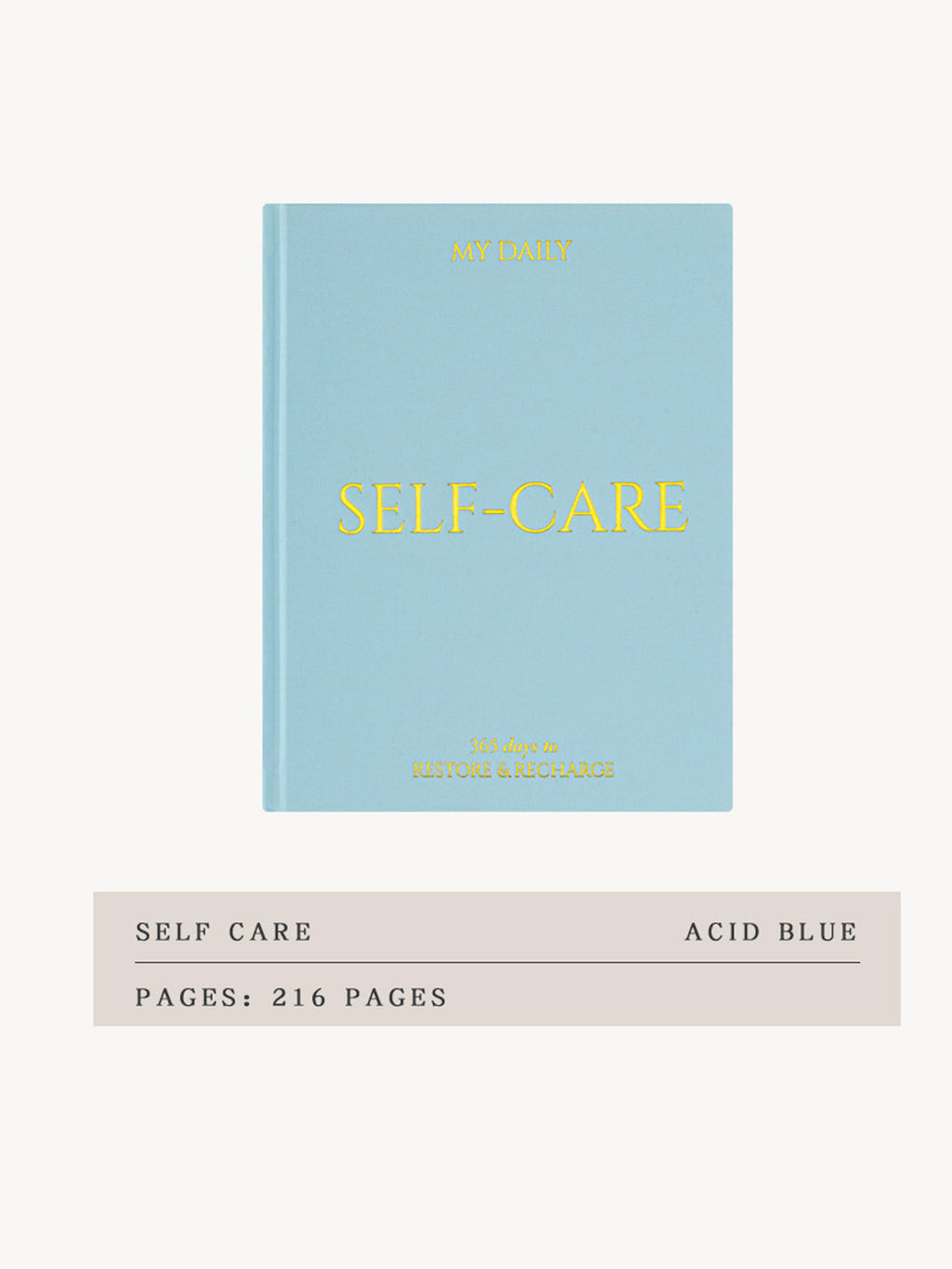 365 Days of Self-Care Journal – A5 Daily Wellness & Habit Tracker | Beige, Grey, Blue, Pink