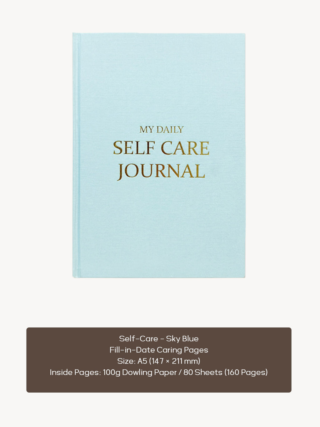 A5 Self-Care & Mindfulness Planner – Undated Daily Meditation Journal | Linen Hardcover