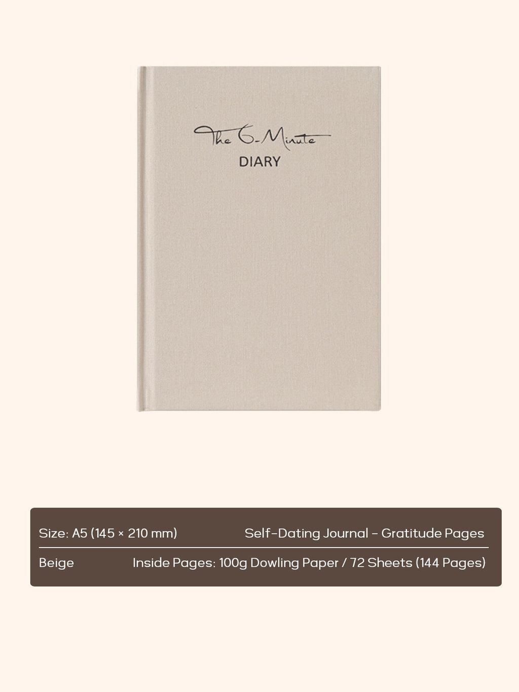 A5 Undated Gratitude Planner – 6-Minute Daily Gratitude Journal