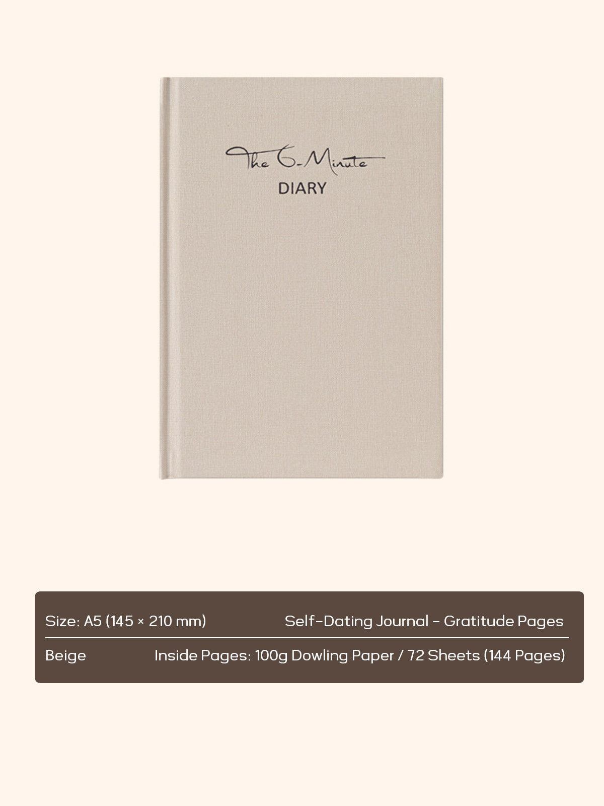 A5 Undated Gratitude Planner – 6-Minute Daily Gratitude Journal