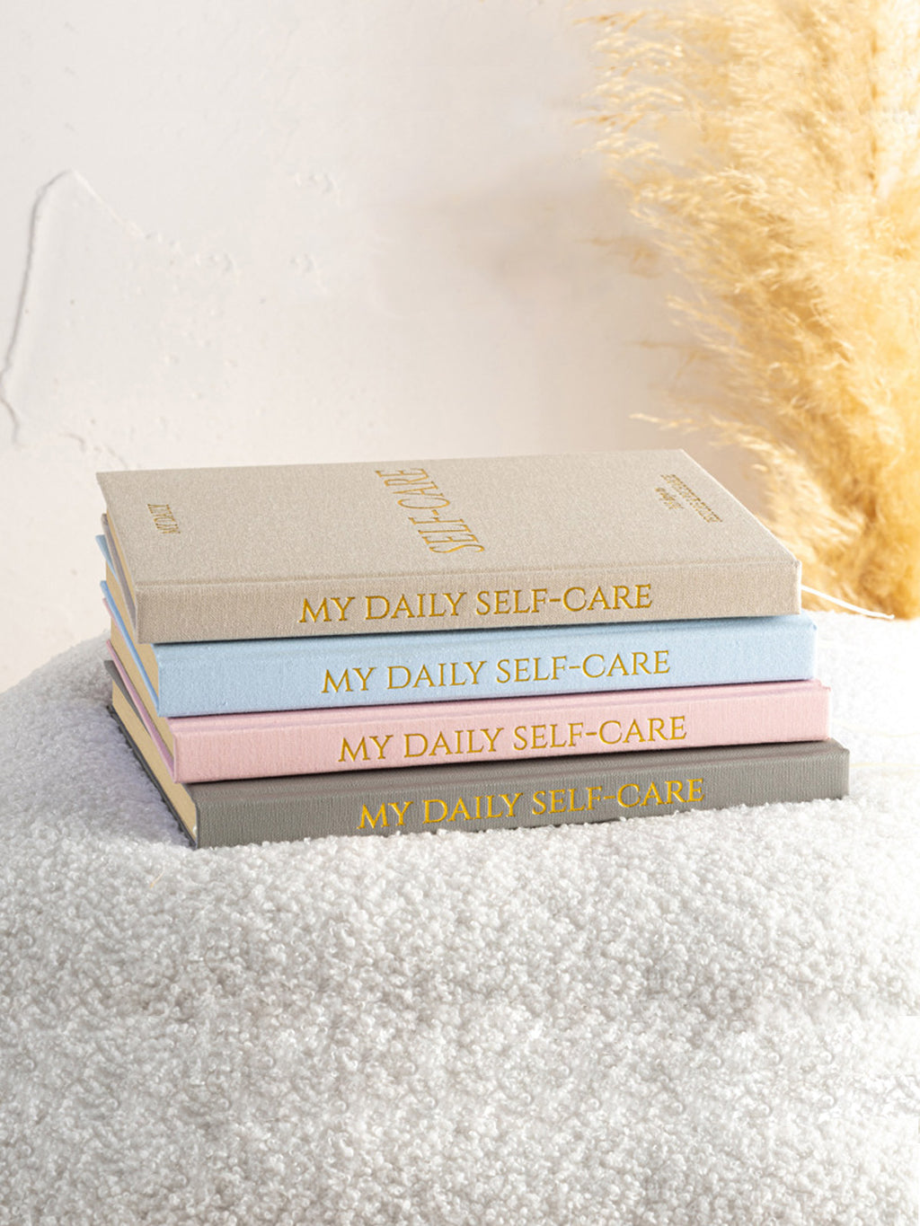 365 Days of Self-Care Journal – A5 Daily Wellness & Habit Tracker | Beige, Grey, Blue, Pink