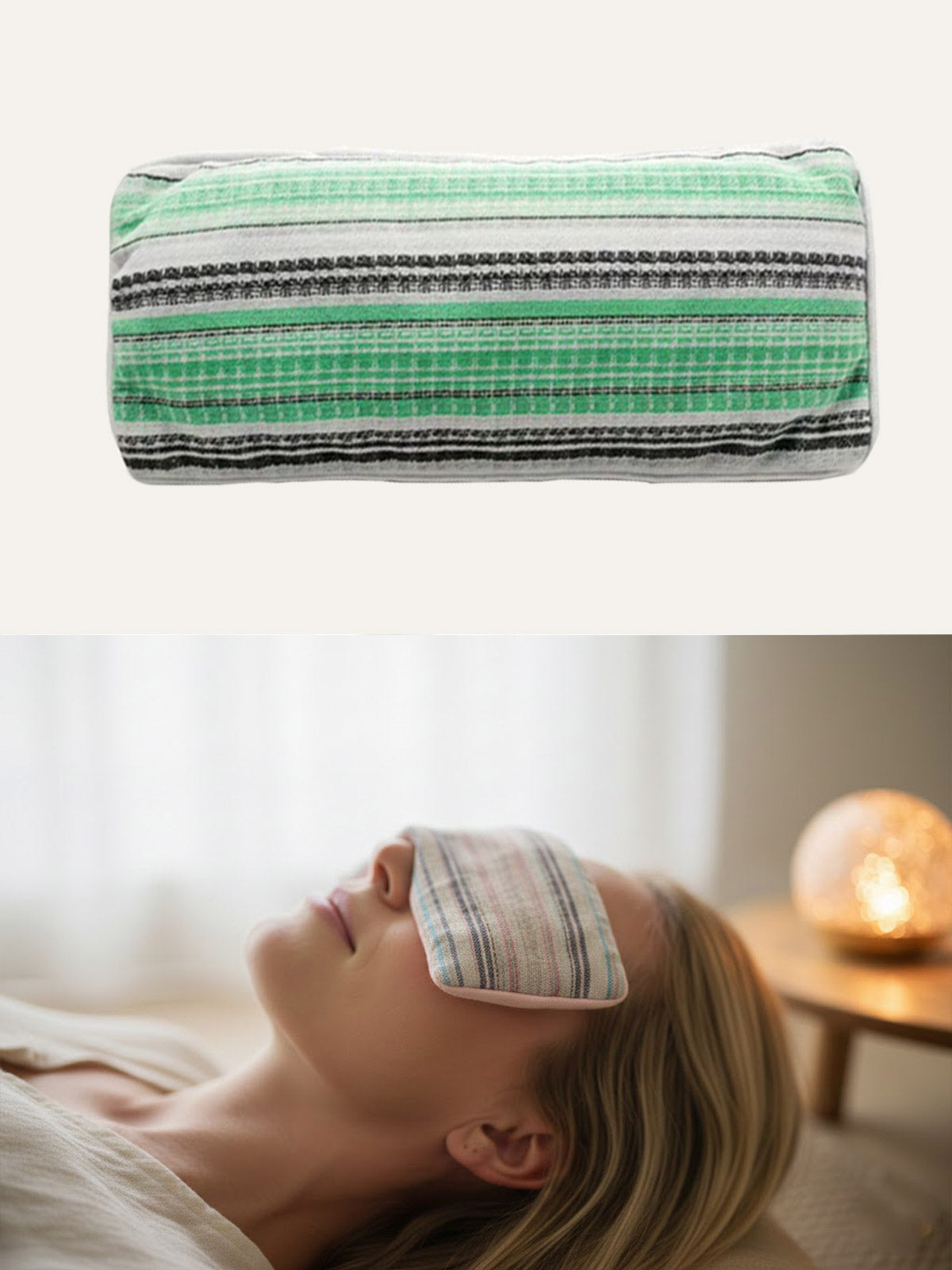 Linen Weighted Eye Pillow – Lavender / Sandalwood / Rose / Chrysanthemum with Cassia Seeds