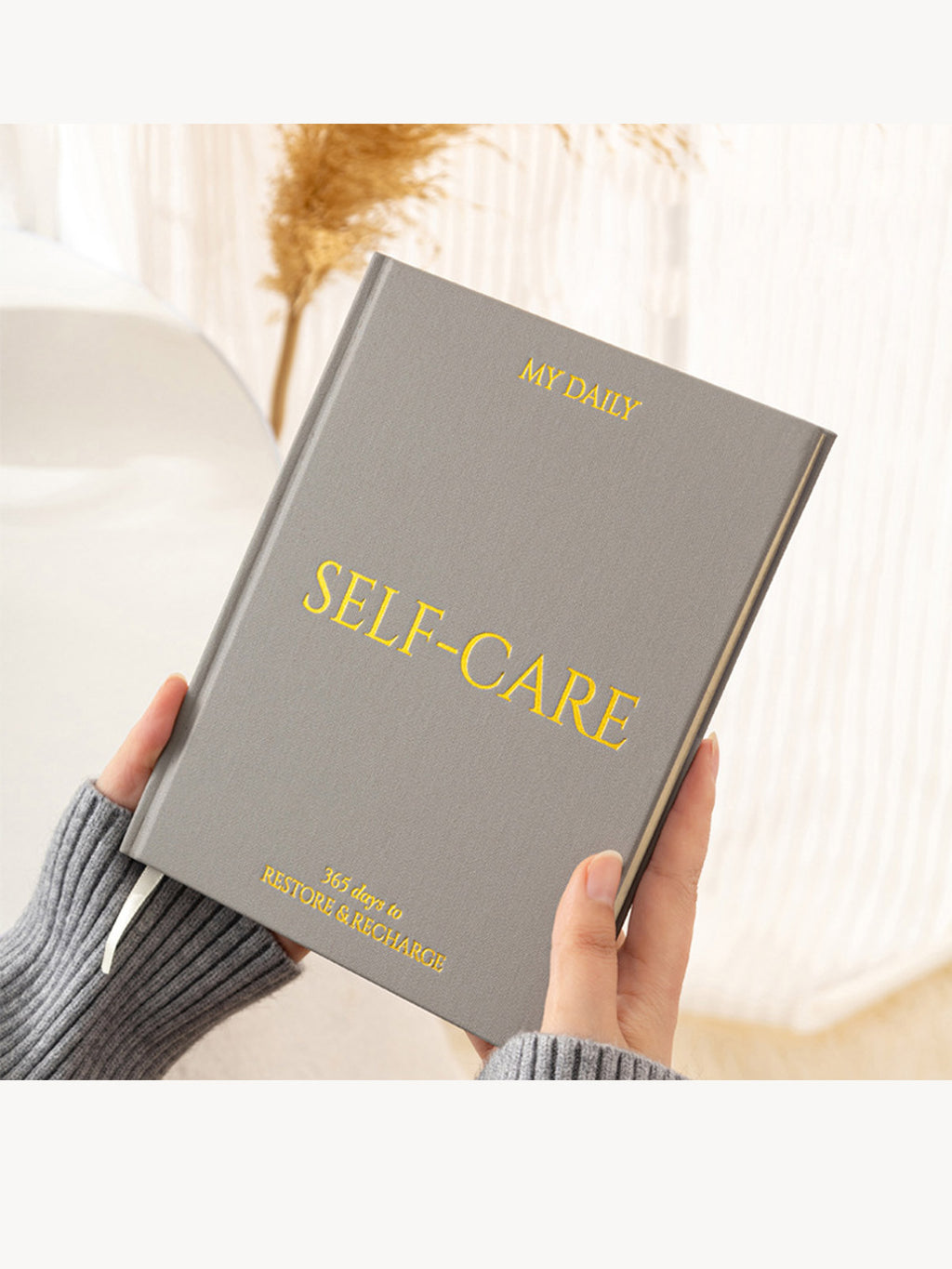 365 Days of Self-Care Journal – A5 Daily Wellness & Habit Tracker | Beige, Grey, Blue, Pink