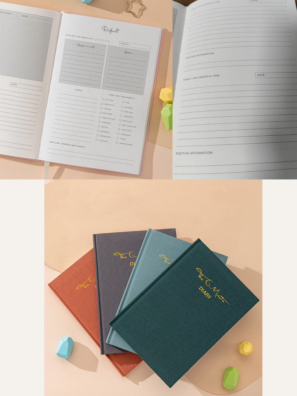 A5 Undated Gratitude Planner – 6-Minute Daily Gratitude Journal