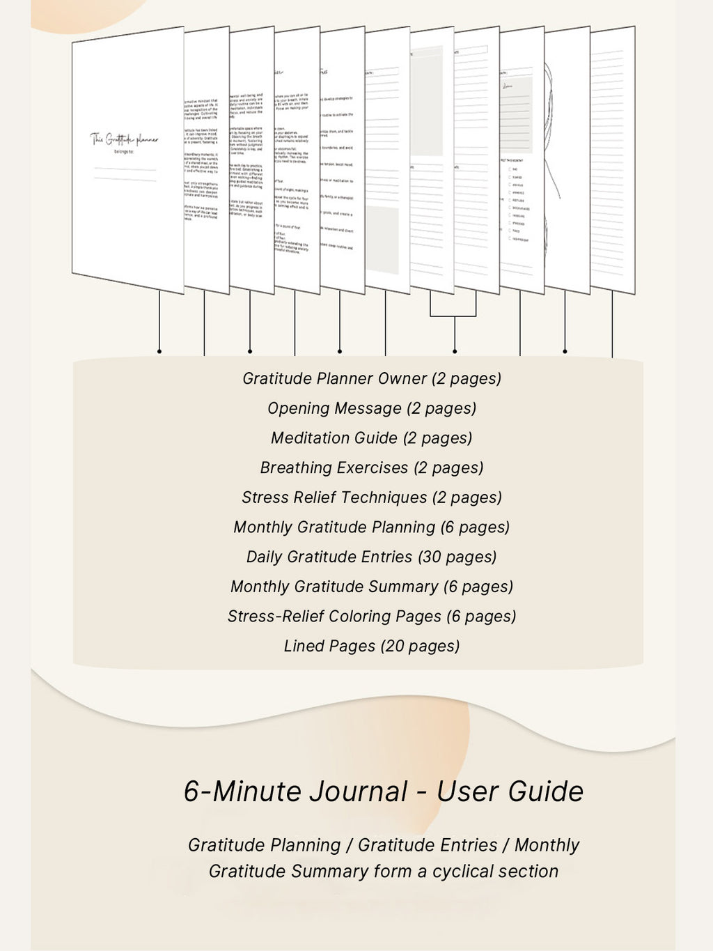 A5 Undated Gratitude Planner – 6-Minute Daily Gratitude Journal