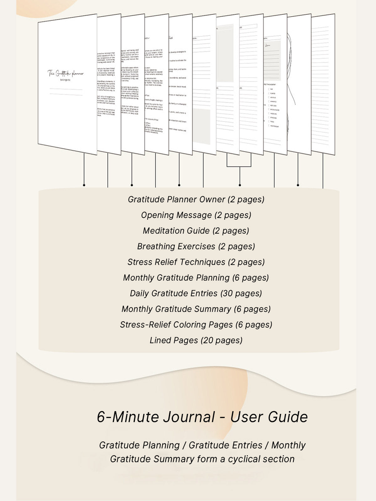 A5 Undated Gratitude Planner – 6-Minute Daily Gratitude Journal