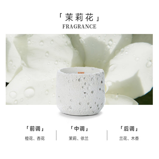 Moonlit Wood Wick Candle – Lunar Texture, Lavender & Gardenia Scents