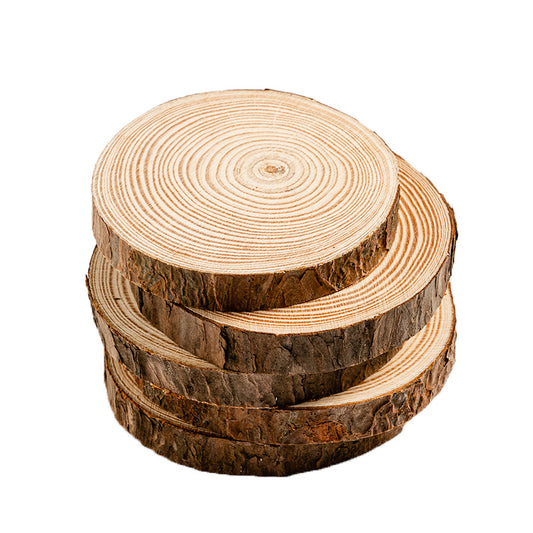 Set of 5 Natural Pine Wood Coasters – Multi-Purpose Candle & Drink Pads, 11cm