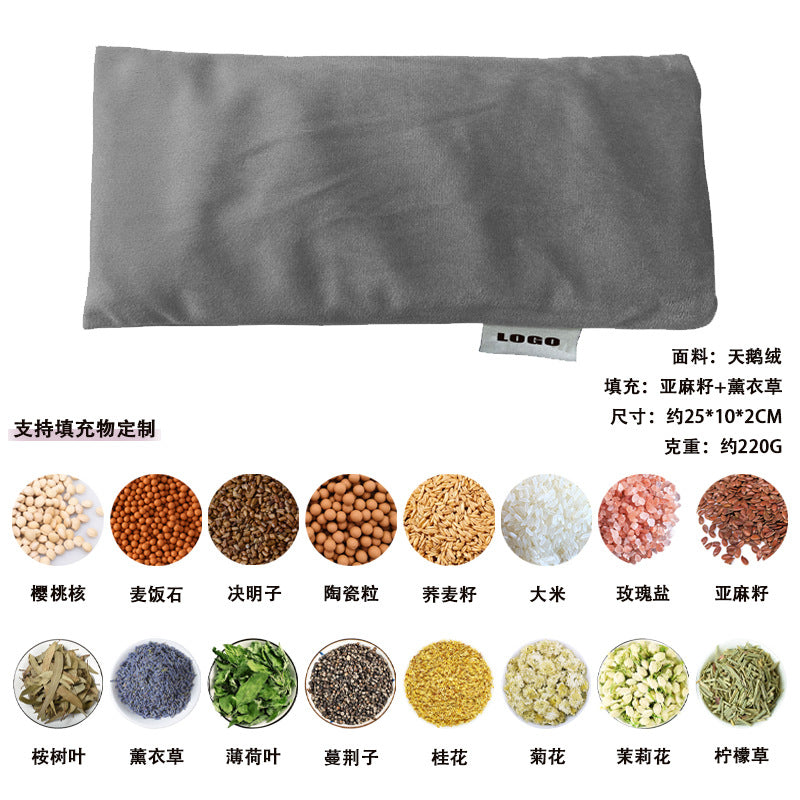 Weighted Velvet Eye Pillow with Lavender & Flaxseed – For Sleep, Yoga, Meditation & Stress Relief