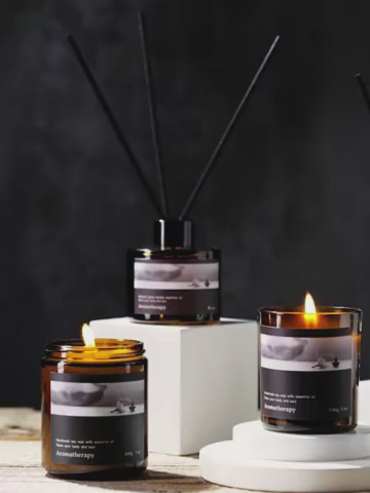 Amber Glass Soy Candle – 200g | Soul Asylum, Airy Garden, Sacred Forest